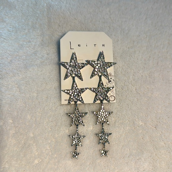 Leith Accessories - NWT Leith Rhinestone Star Dangle Earrings. Women’s OS. 3.5” long.
